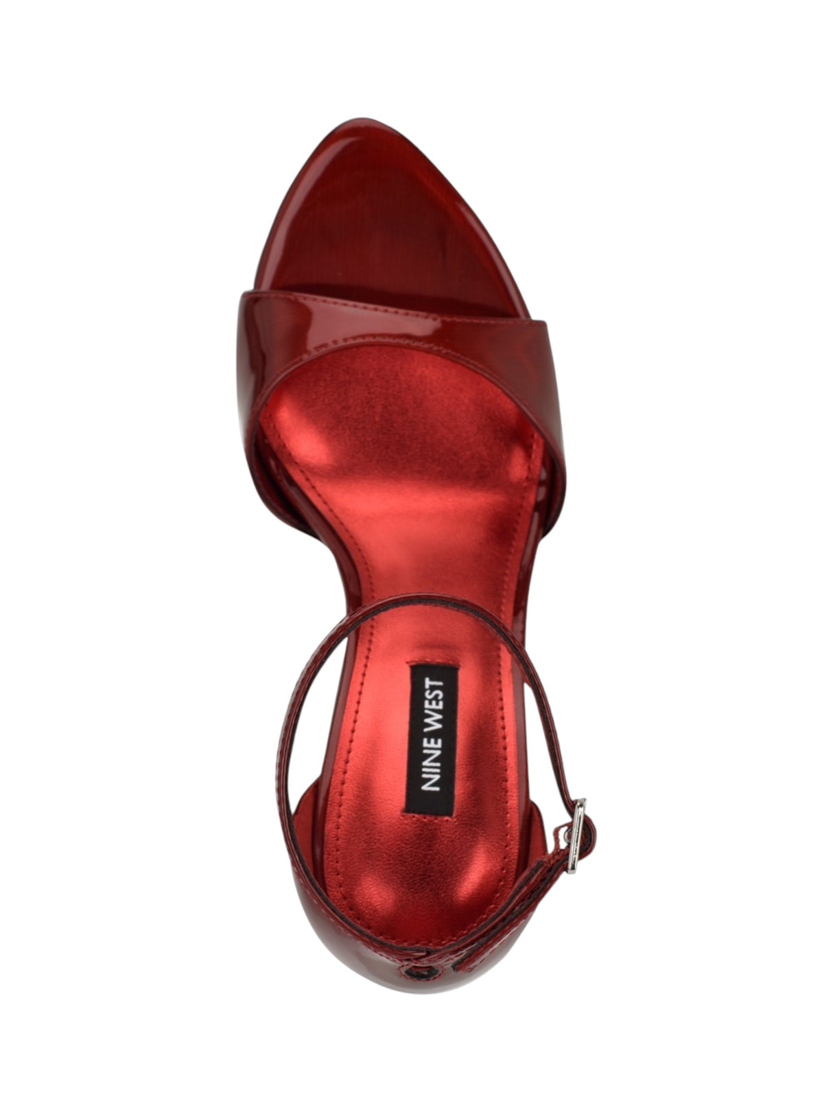 Women's Plain Heeled Shoes,Cherry Red