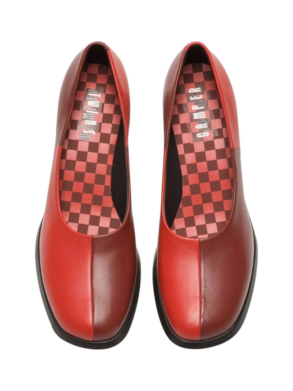 Women's Colorblocked Heeled Shoes,Red