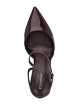 Women's Plain Solid Heeled Shoes,Burgandy