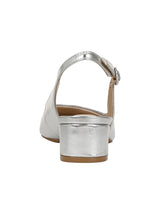 Women's Plain kitten Heeled Shoes,Silver