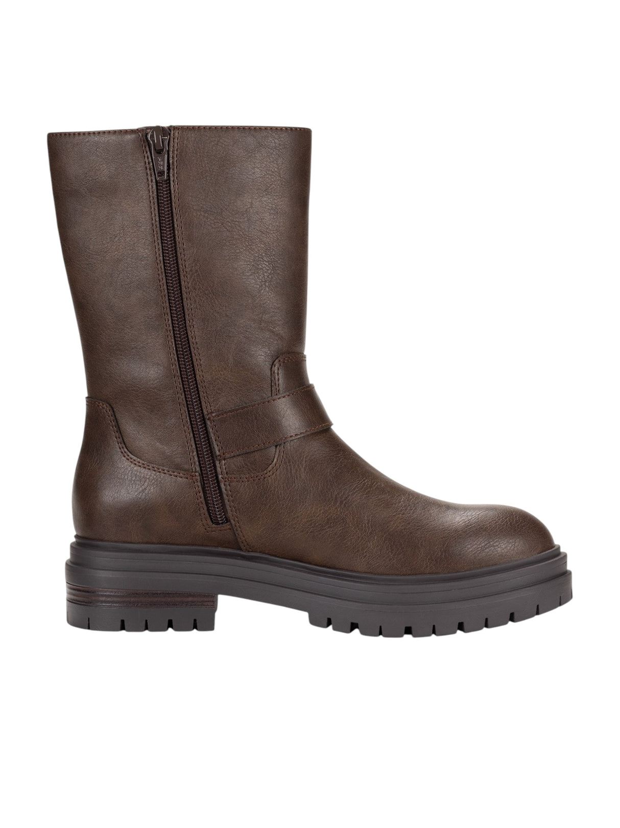 Women's Plain Engineer Ankle Boots,Brown