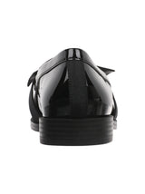 Women's Plain Bow Loafers,Black