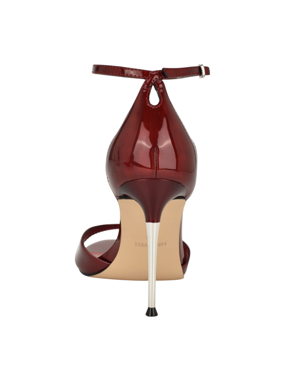 Women's Plain Heeled Shoes,Cherry Red