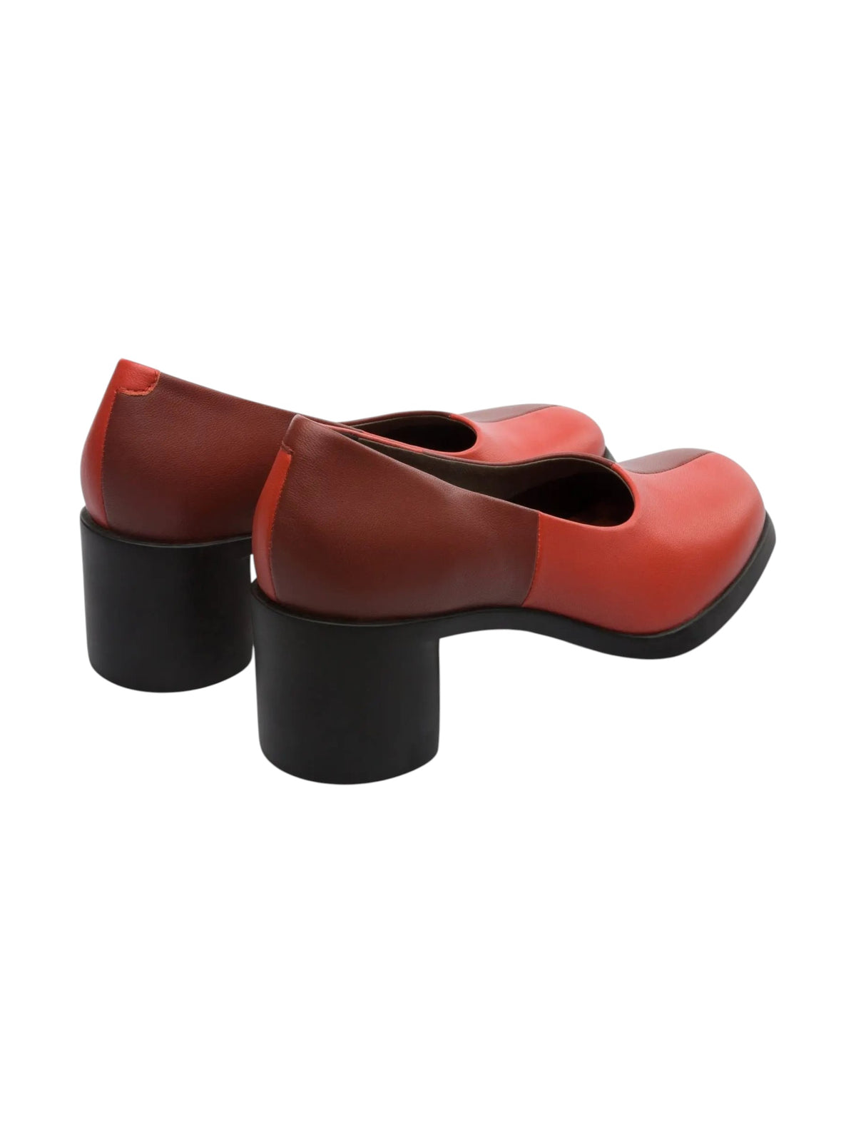 Women's Colorblocked Heeled Shoes,Red