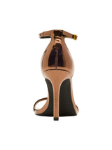 Women's Plain Heeled Shoes, Bronze Metallic