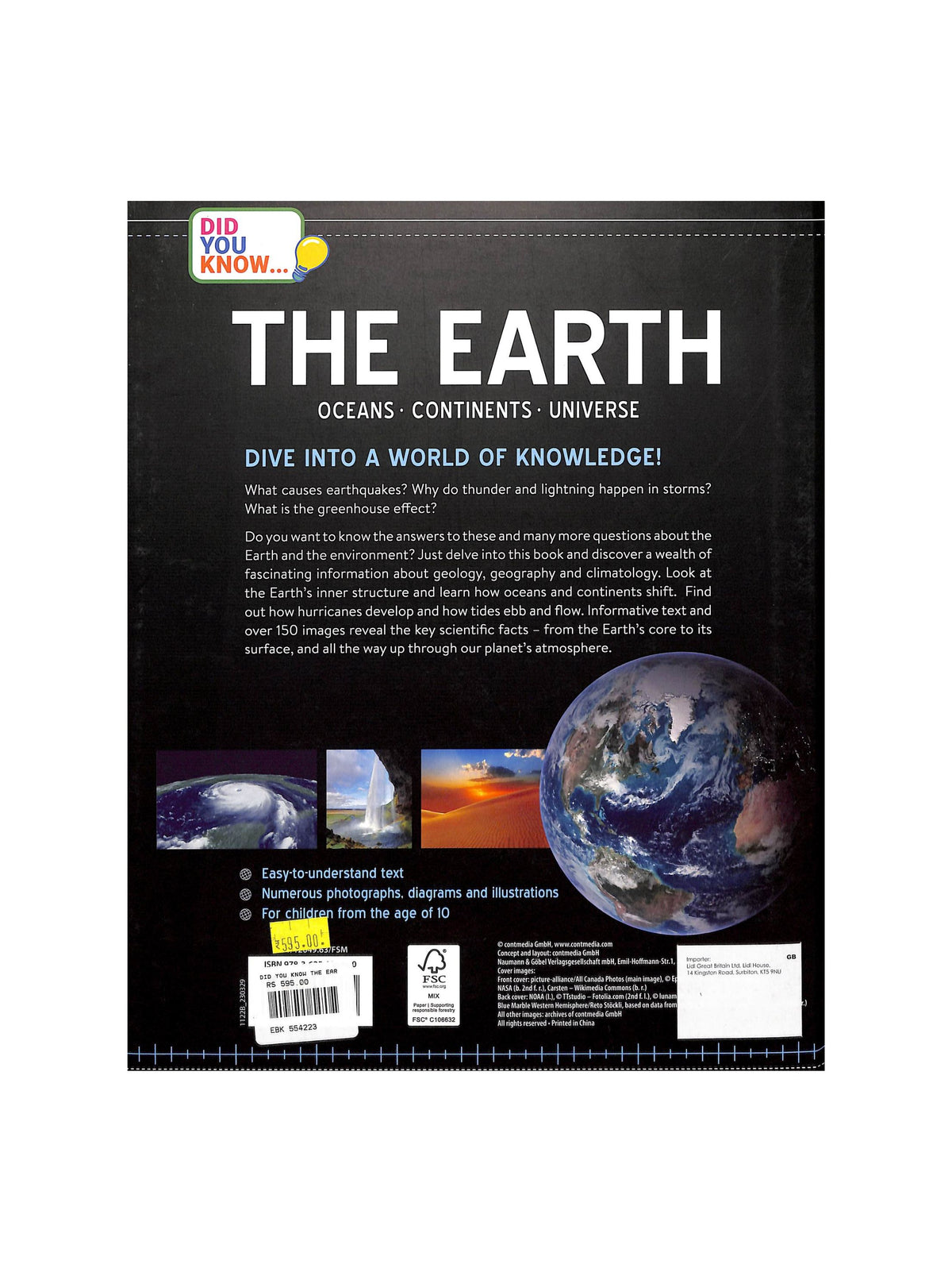 The Earth. Oceans. Continents. Universe