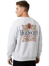 Men's Brand Logo Printed Sweater,Grey