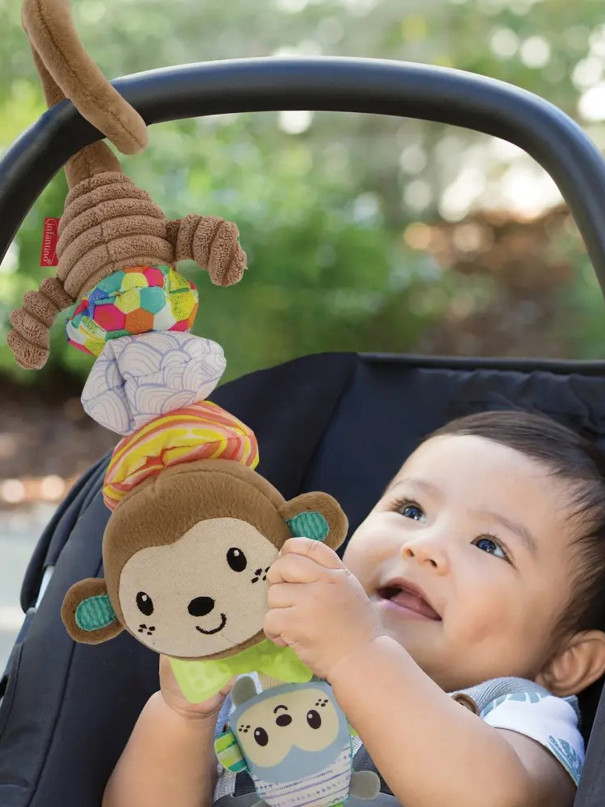 Musical Monkey Pull Down Stroller Toy