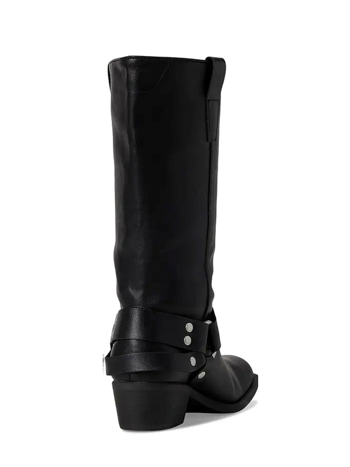 Women's Plain Belt High Boots,Black
