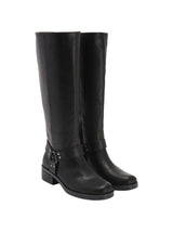 Women's Plain High Boots,Black