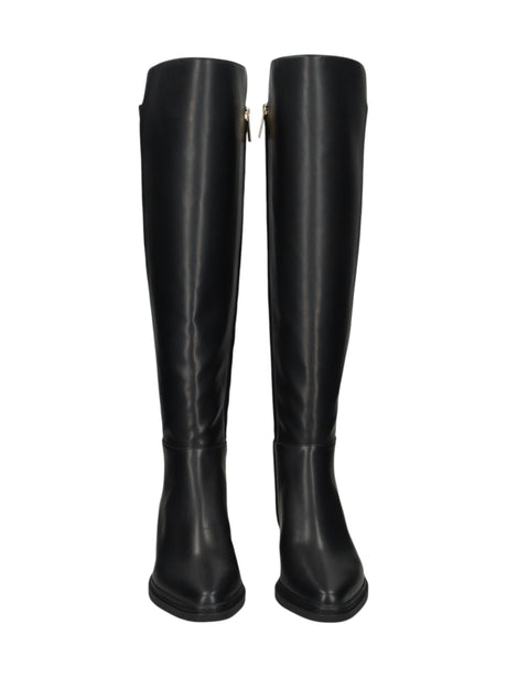 Women's Plain High Boots,Black