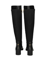 Women's Plain High Boots,Black