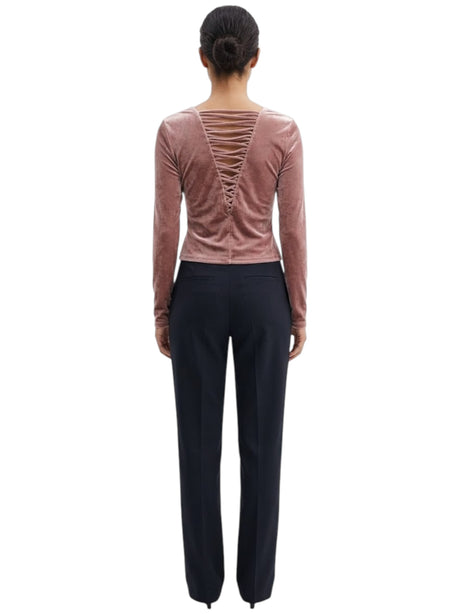 Women's Ribbed Top,Dusty Pink