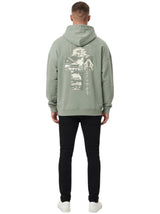 Men's Printed Hoodie,Olive