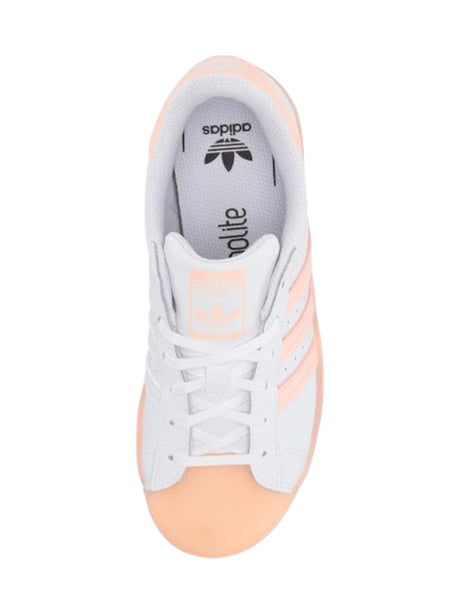 Superstar Kids Girl's Adidas Shoes,White/Coral