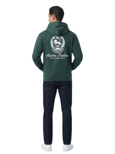 Men's Printed Hoodie,Dark Green