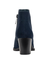 Women's Plain Velvet Ankle Boots,Navy