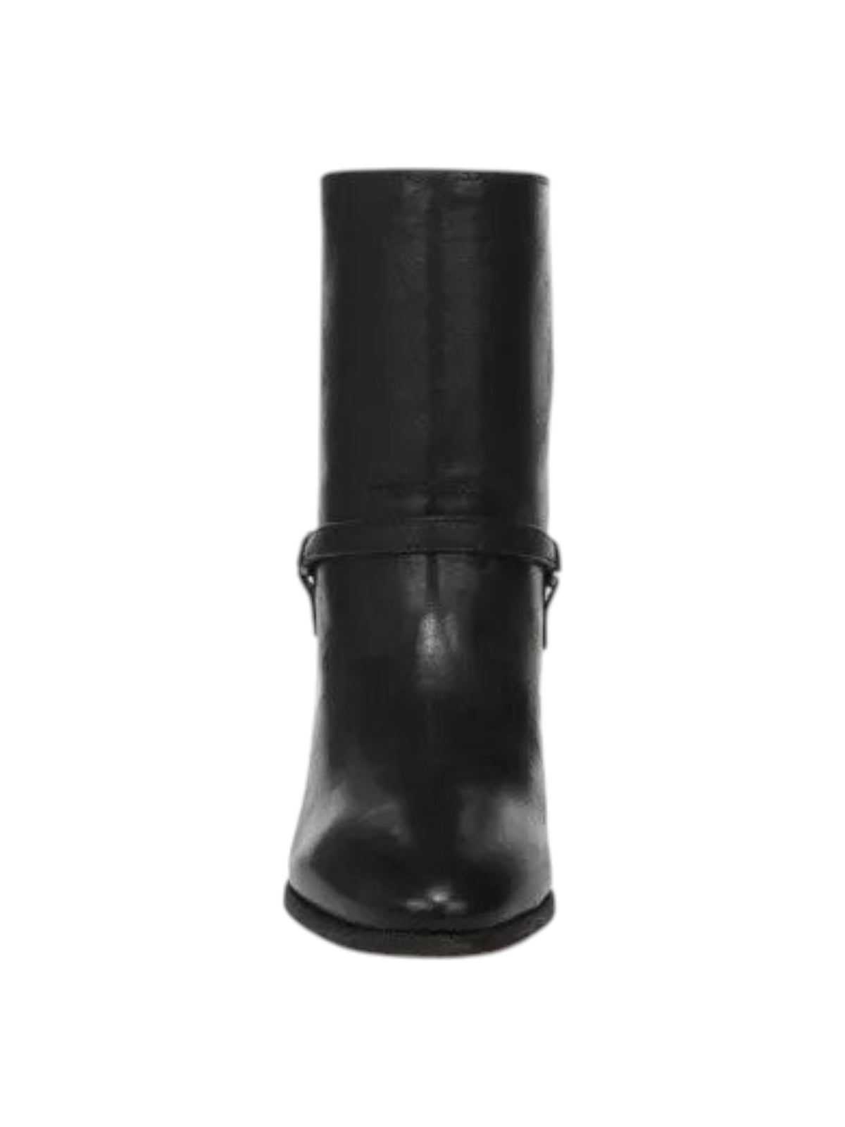 Women's Plain Leather Calf High Boots,Black