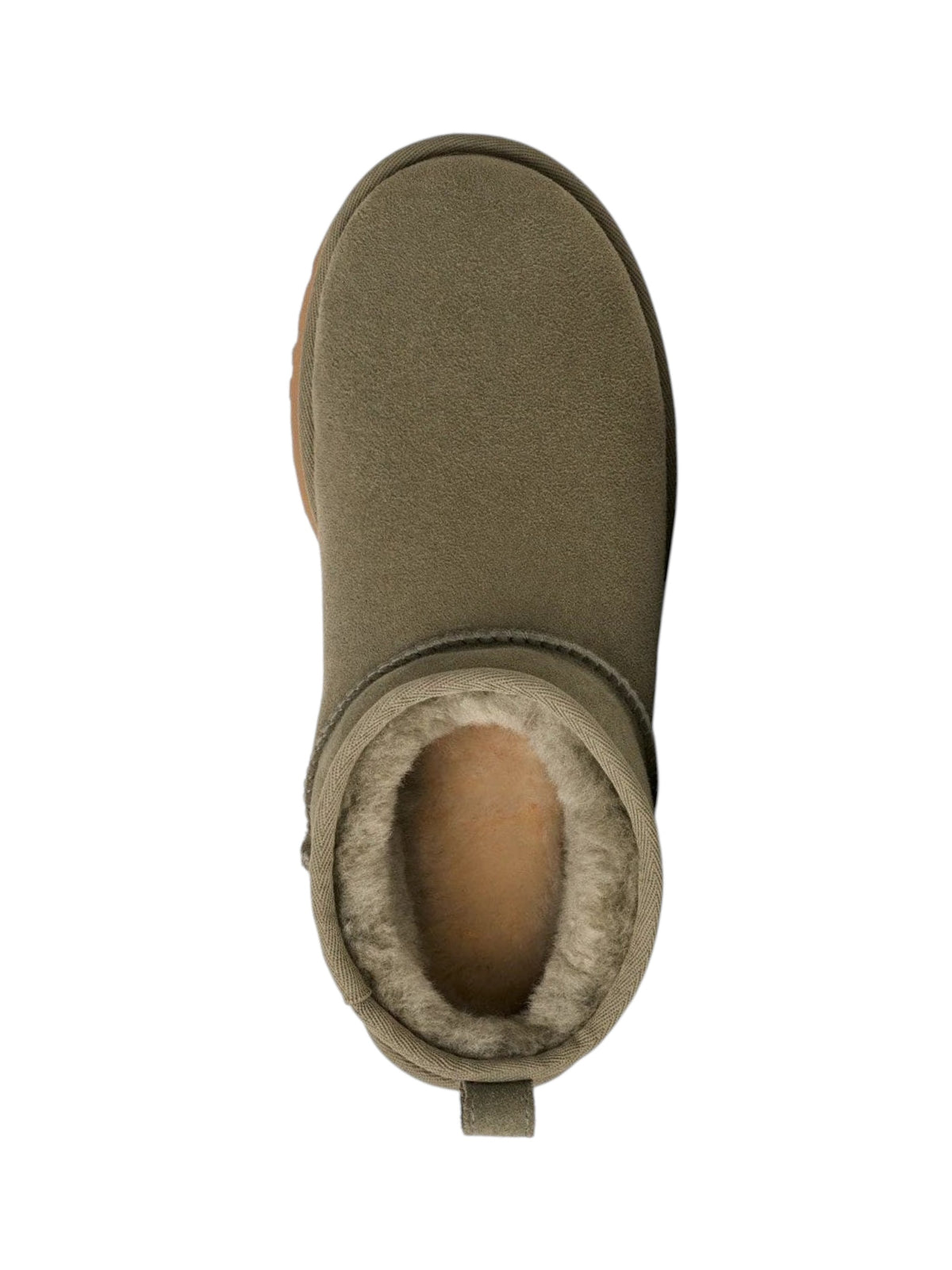 Women's Plain Inside Faux Fur Ankle Boots,Olive