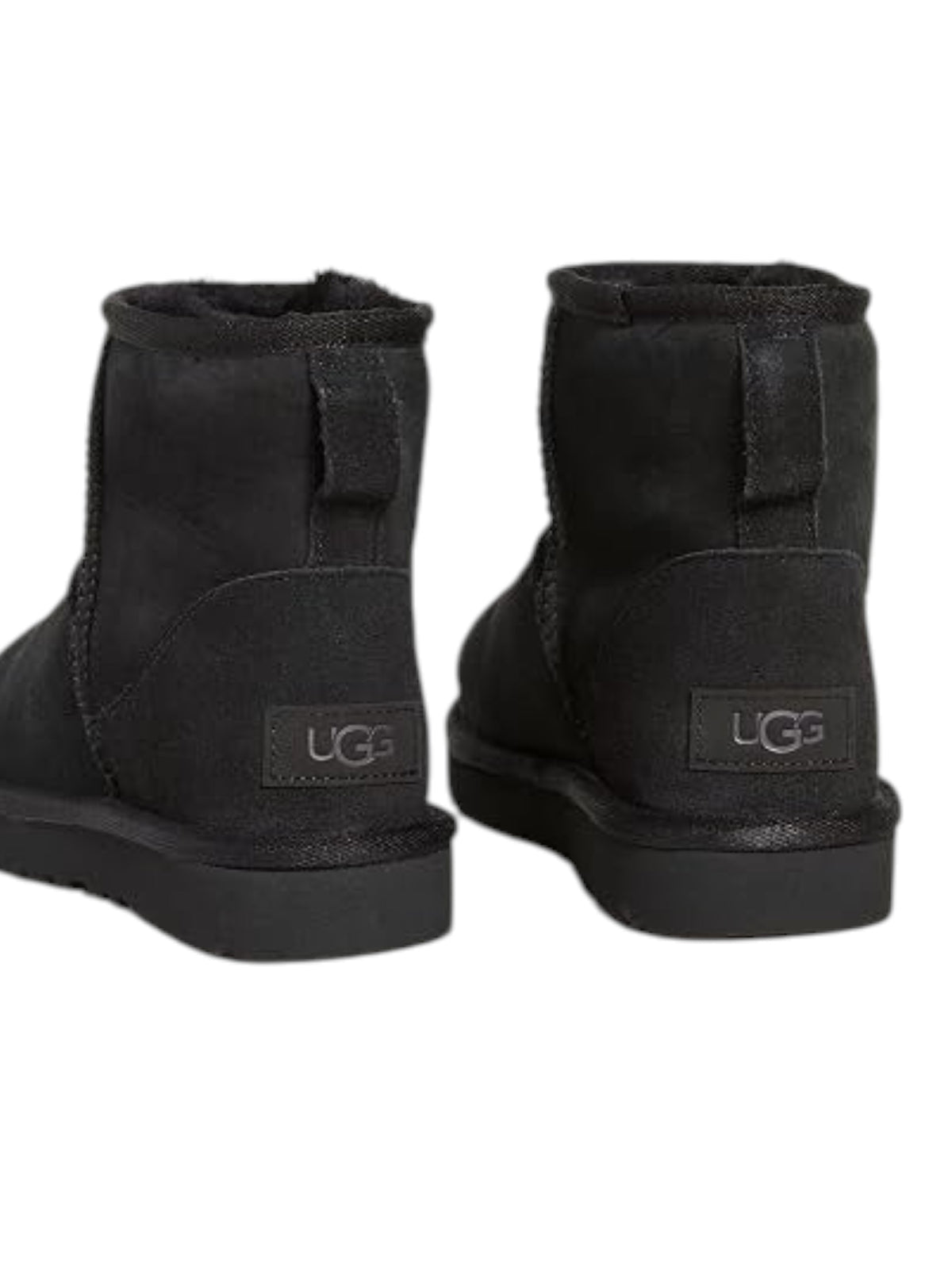 Women's Plain Inside Faux Fur Mini Ankle Boots,Black