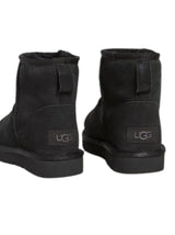 Women's Plain Inside Faux Fur Mini Ankle Boots,Black