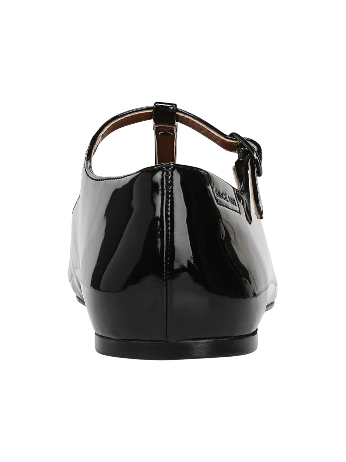 Women's Plain Leather Ballerina,Black