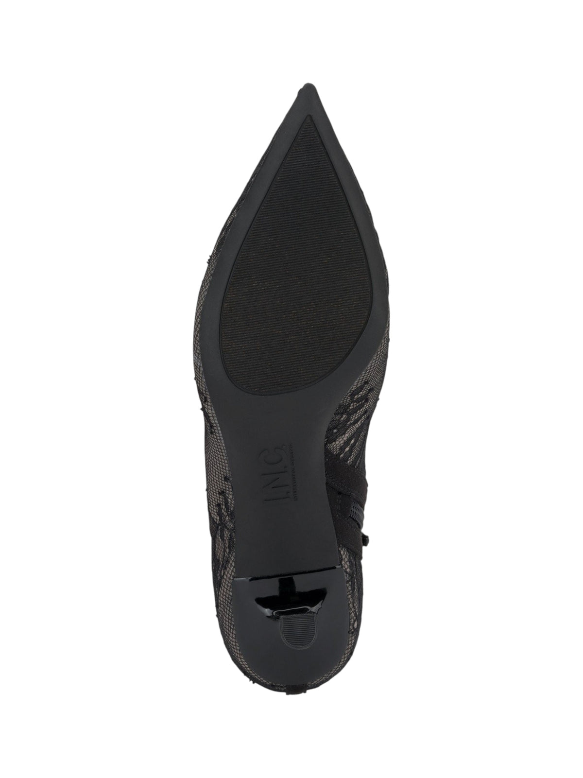 Women's textured Lace Heeled Ankle Boots,Black