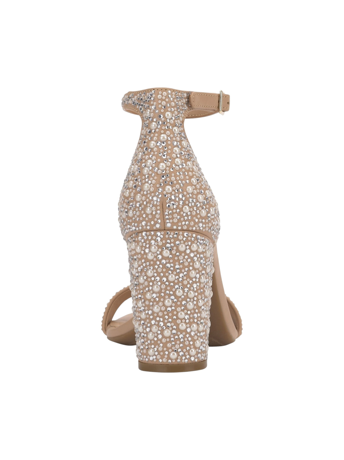 Women's Strass Heeled Sandal,Beige