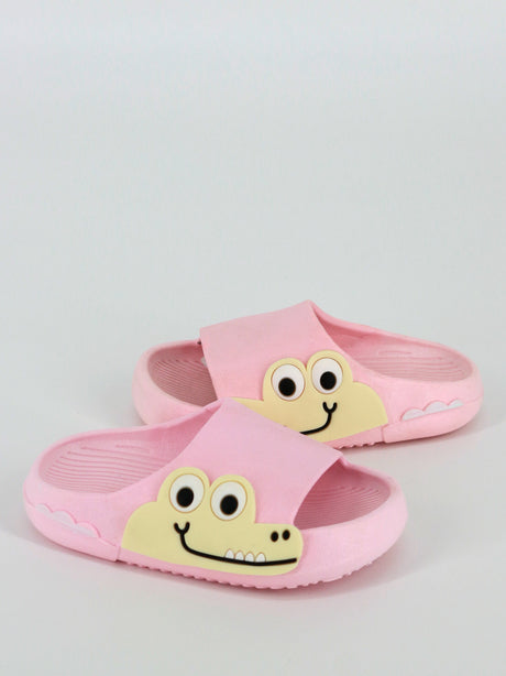 Image for Kids Girl Cartoon Crocodile Slippers Shoes,Pink
