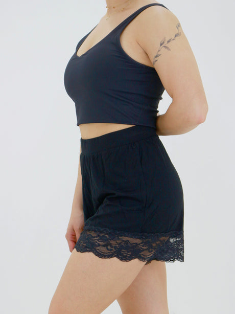 Image for Women's Lace Sleepwear Short,Black