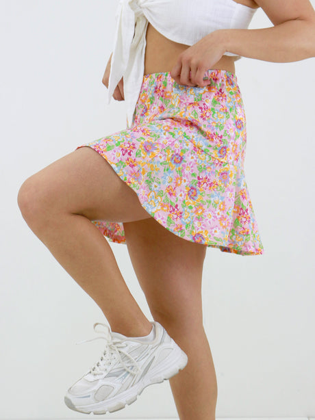 Image for Women's Floral Printed Mini Skirt,Multi