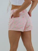 Image for Women's Hearts Printed Mini Short,Pink