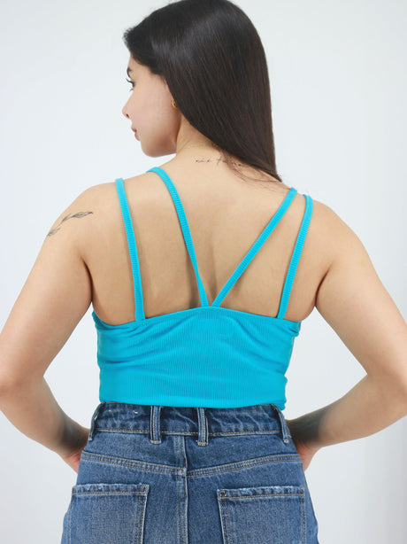 Image for Women's Ribbed Bodysuit,Blue