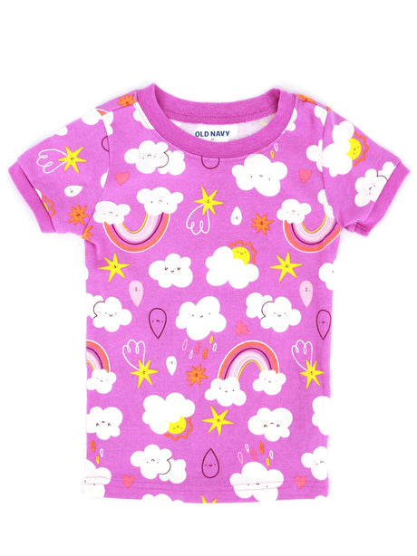 Image for Kids Girl Graphic Printed Sleepwear Set,Purple