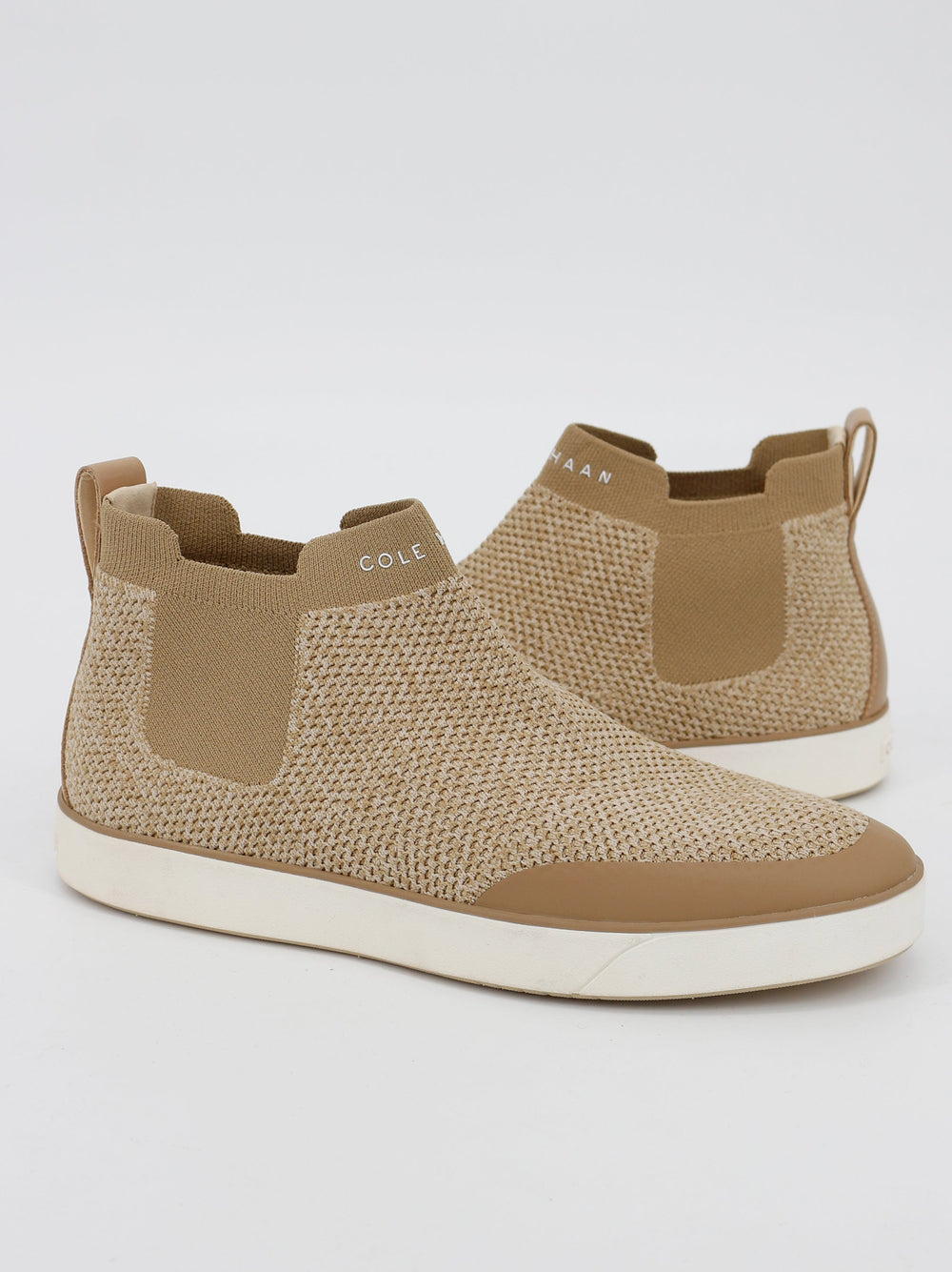 Womens Nantucket Knit Ankle Chelsea Boots Taupe,Beige – All Brands ...
