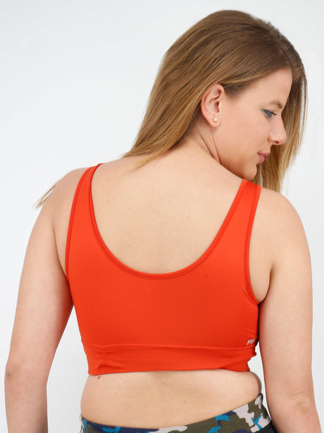 Image for Women's Plain Solid Sport Bra,Orange