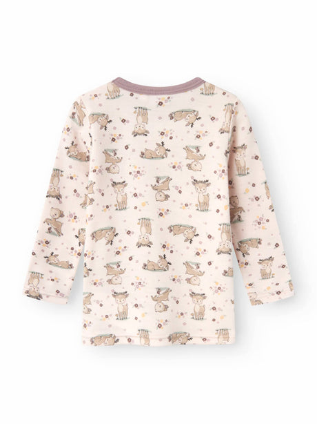 Kids Girl's Graphic Printed Top,Light Beige