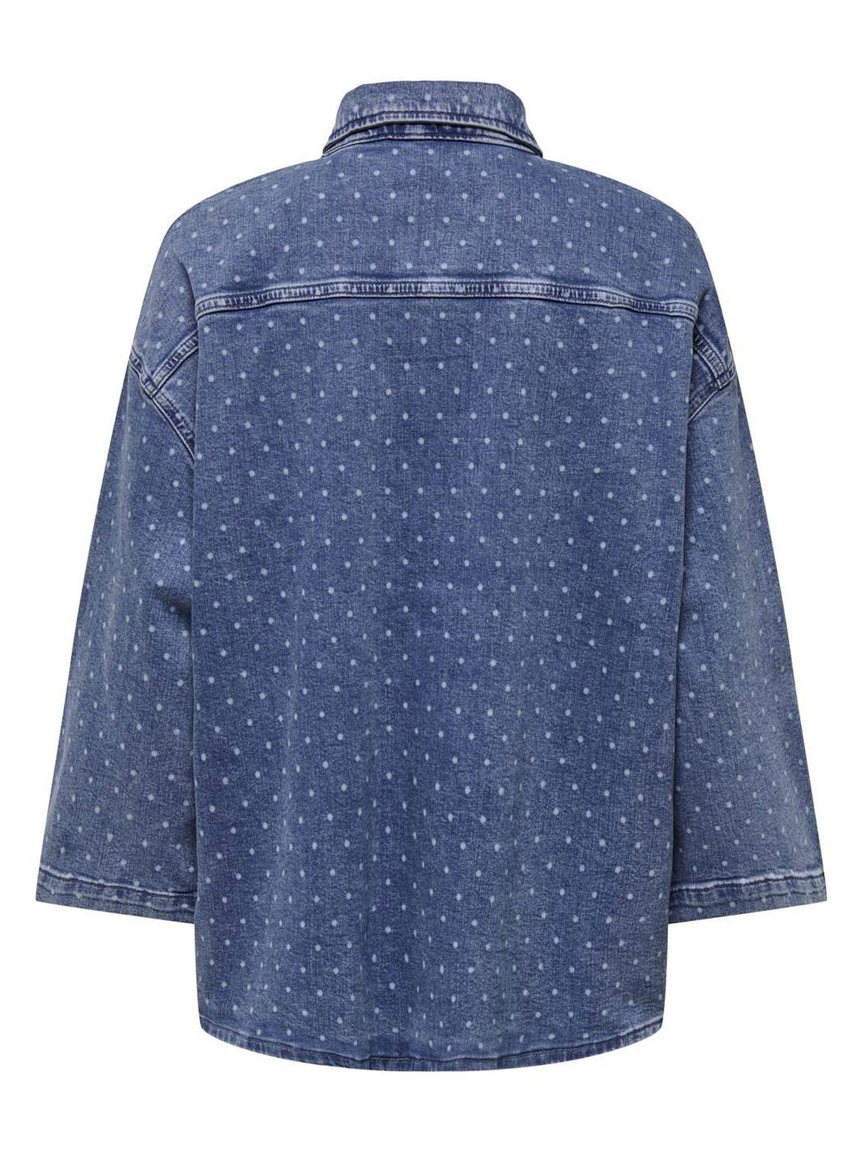 Kids Girl's Polka Dots Denim Jacket,Blue