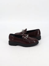 Women's Leather Casual Shoes,Burgundy