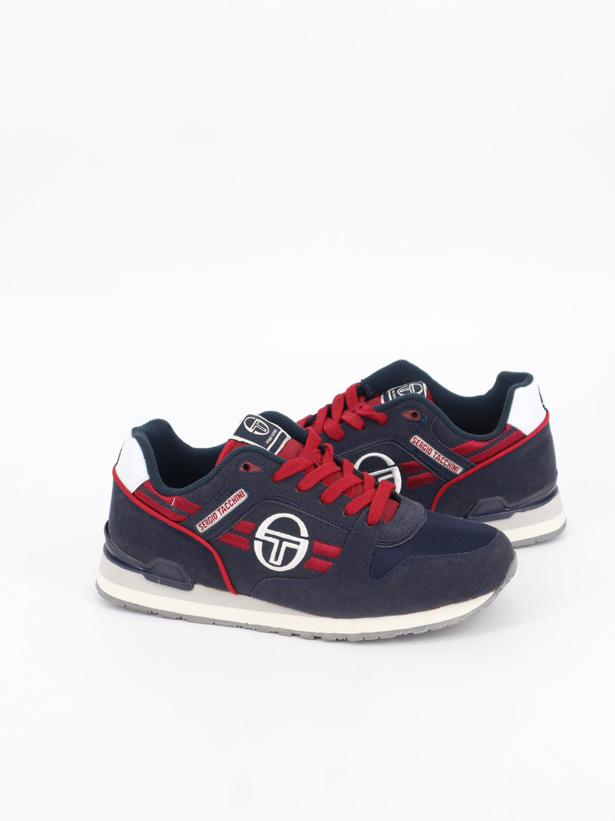 Men's Brand Logo Embroidered Sneakers,Navy