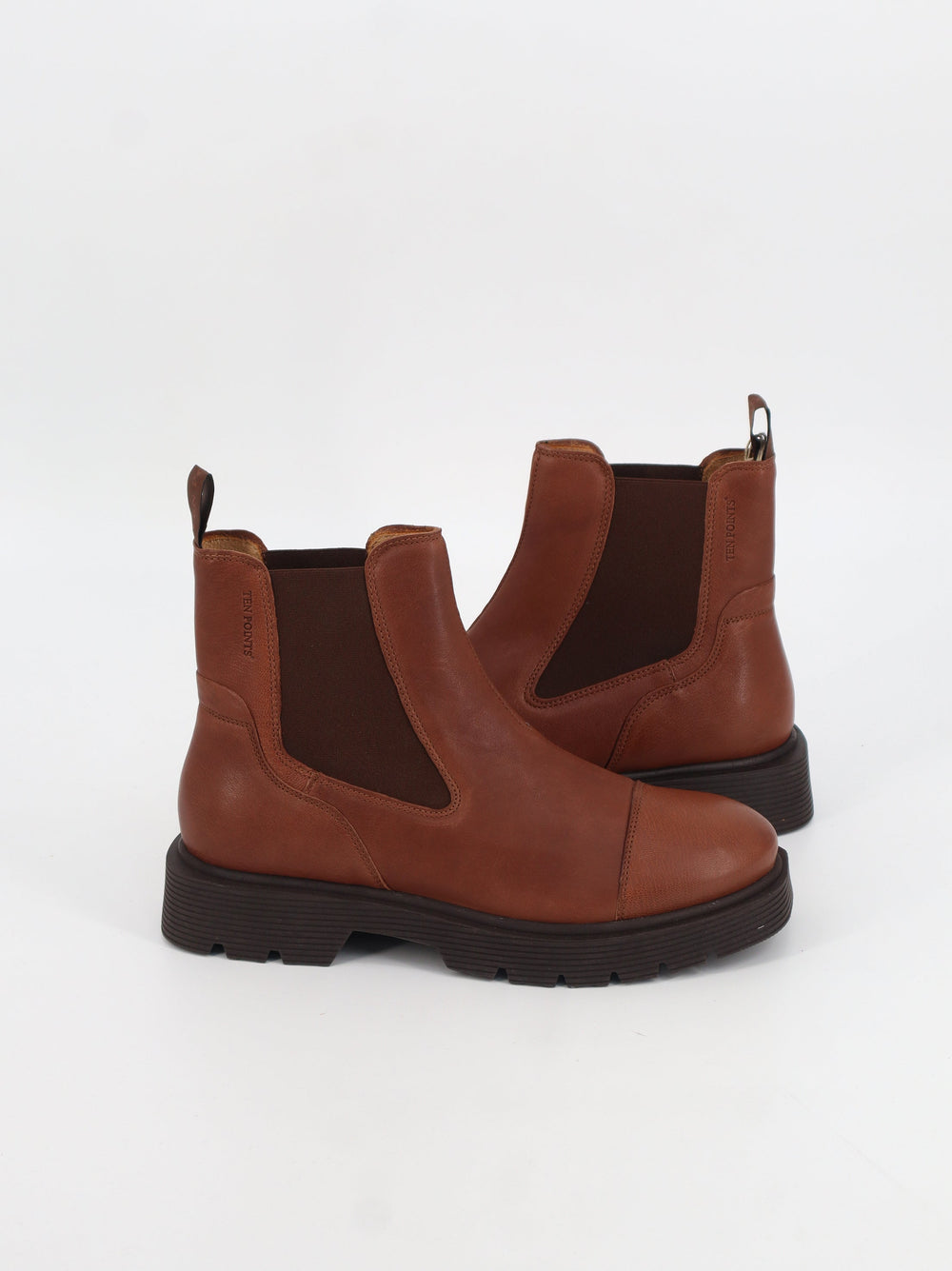 Women's Plain Leather Ankle Boots,Brown All Brands Factory Outlet