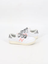 Kids Girl's Brand Logo Patched Sneakers,White