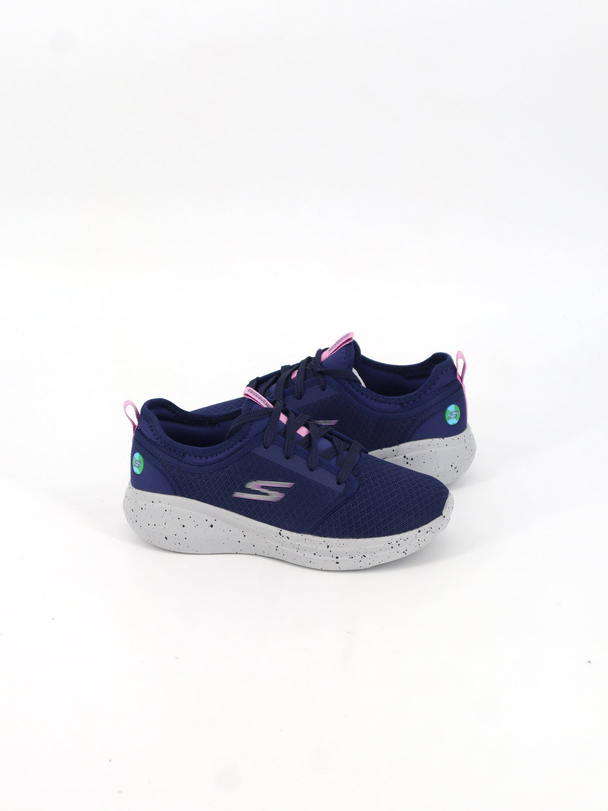 Kids Girl's Brand Logo Printed Trainers,Navy