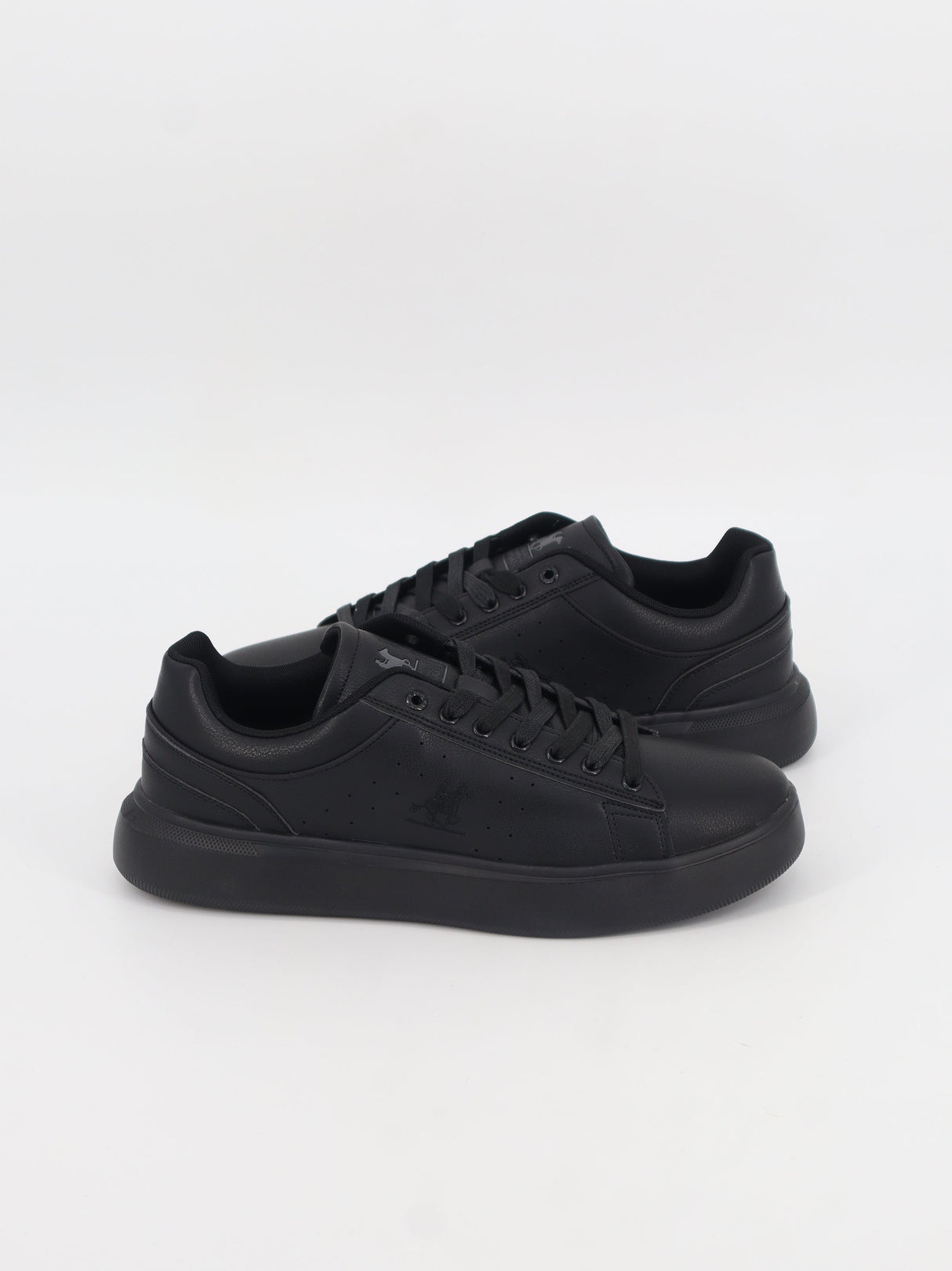 Men's Brand Logo Embroidered Sneakers,Black