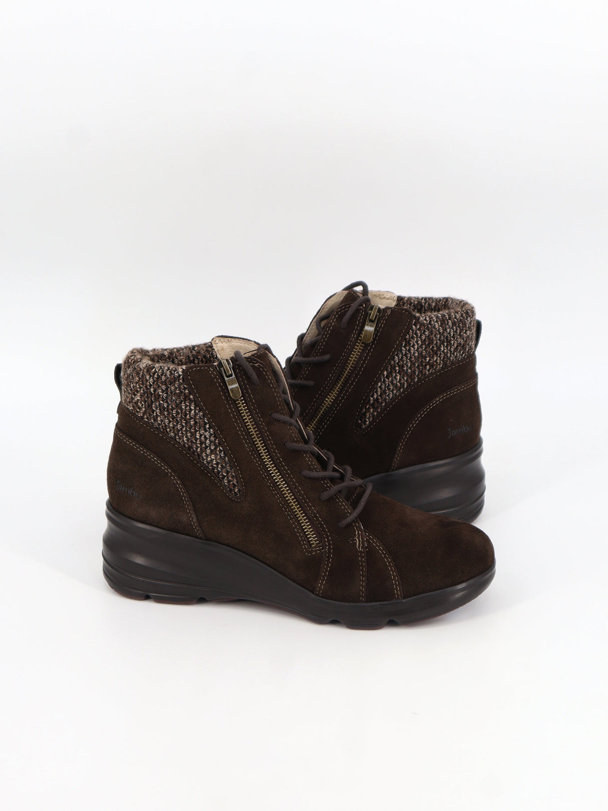 Women's Textured Ankle Boots,Dark Brown