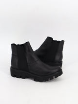 Women's Leather Ankle Boots,Black