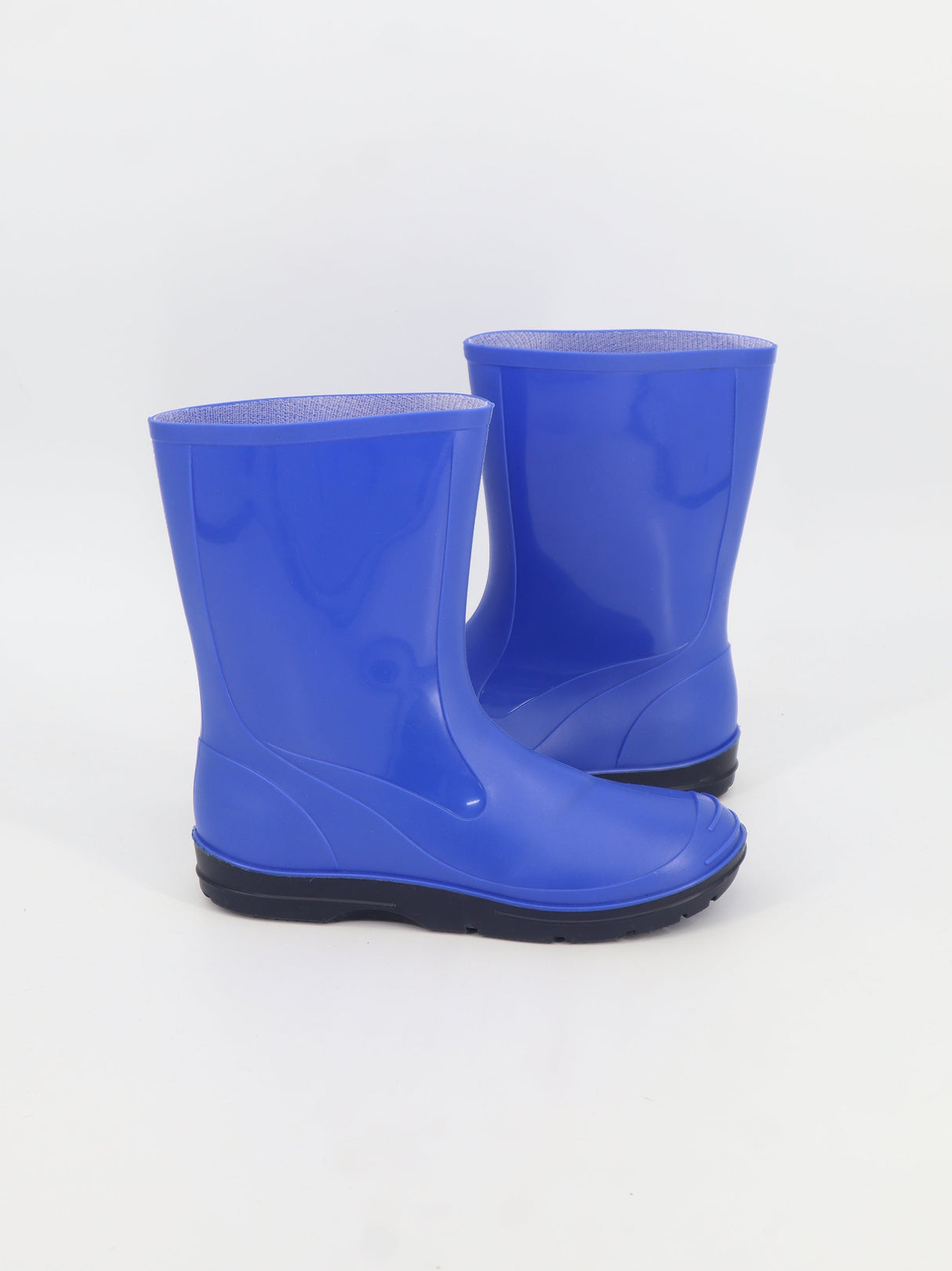 Women's Plain Rain Ankle Boots,Blue