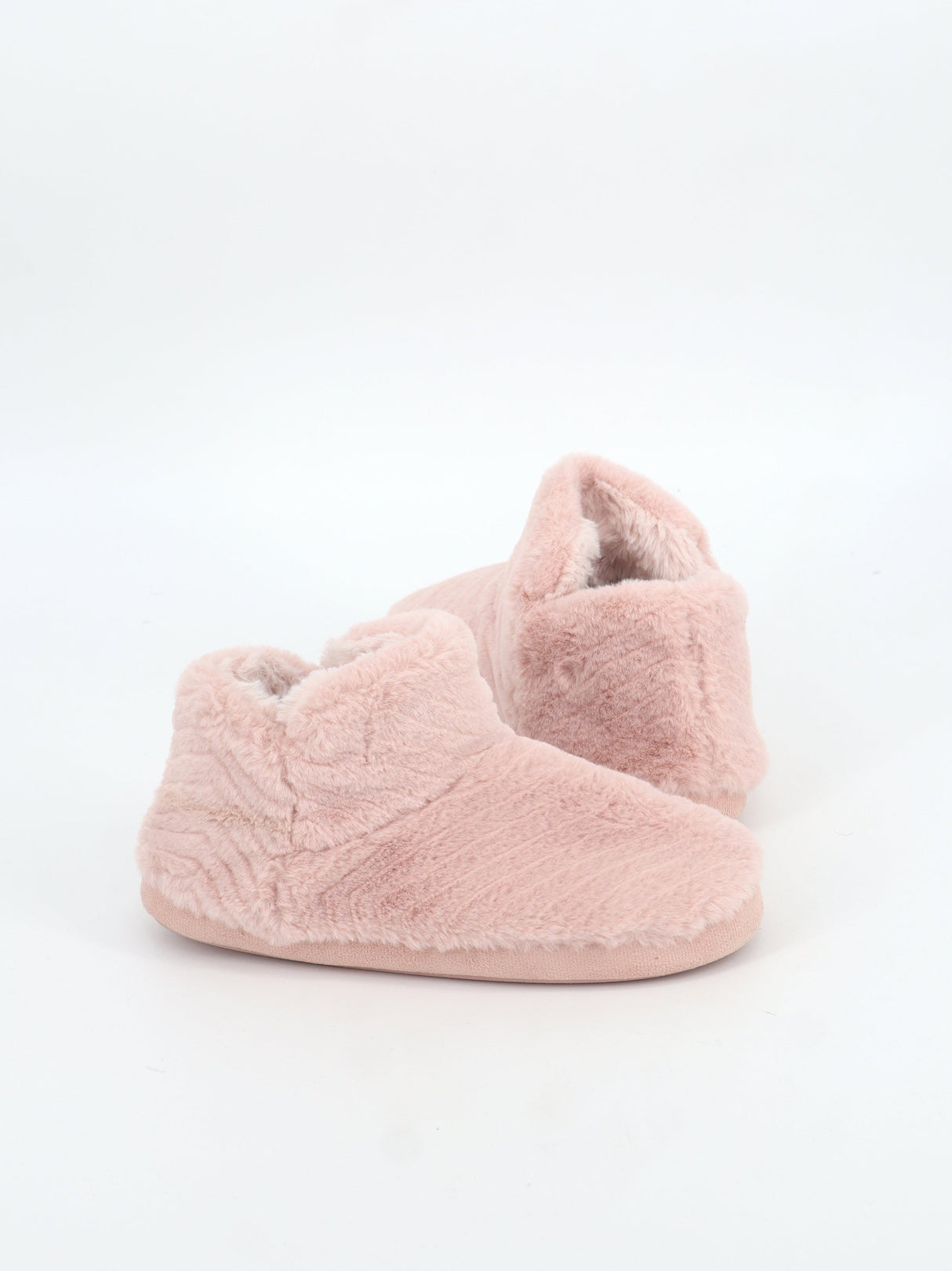 Image for Women's Textured Faux Fur Slippers,Pink