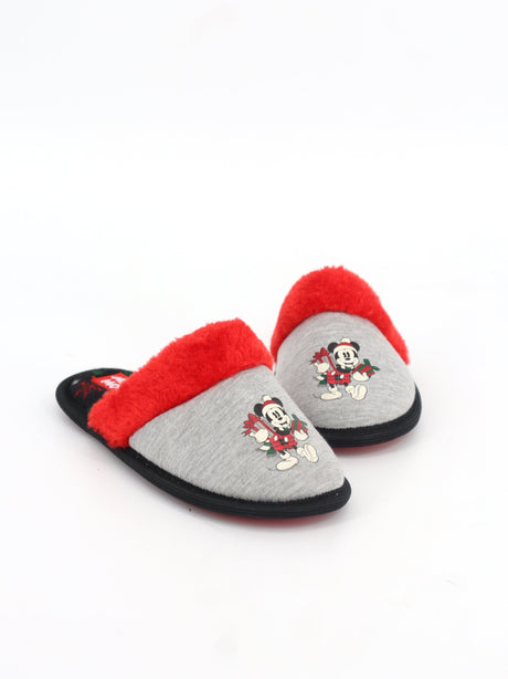 Image for Kids Girl's Graphic Printed Slippers,Grey/Red