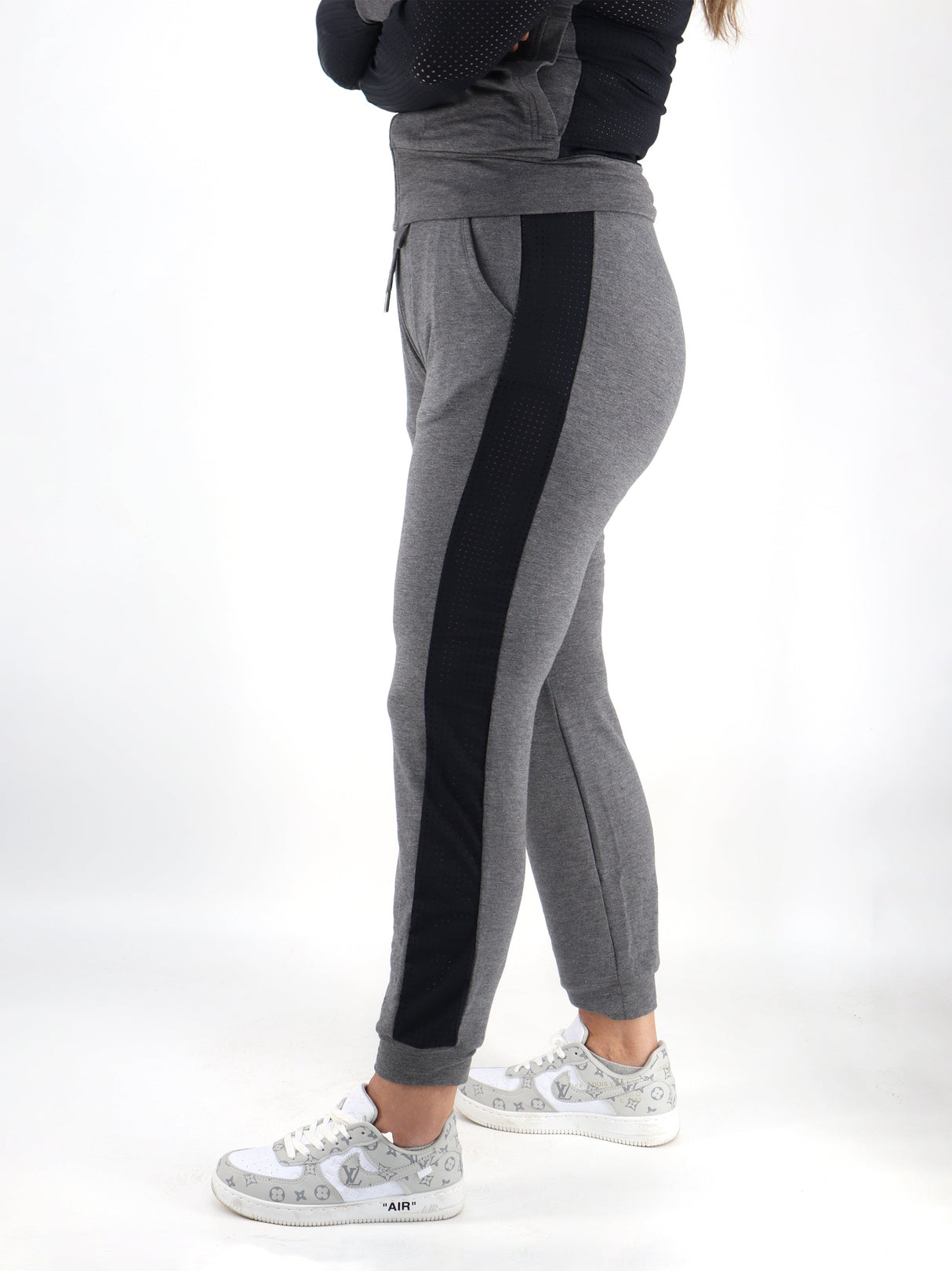 Image for Women's Colorblocked Sweatpants,Grey